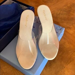 Clear sandals , to big for me,  never wear them